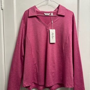 Brand New Lady Hagan Pink Long Sleeve Women’s Golf Polo